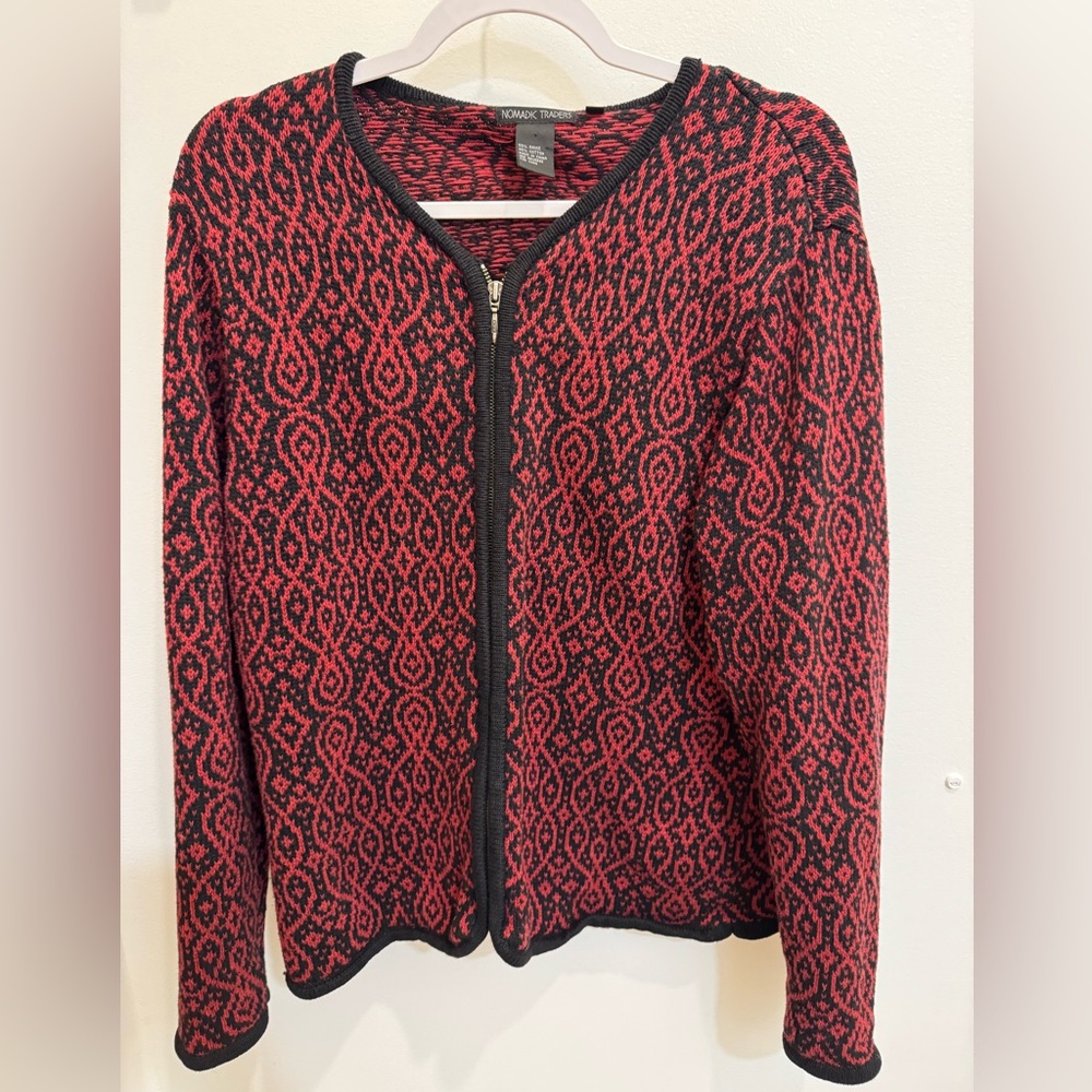Nomadic Traders Ramie/Cotton women’s sweater. Size L VTG 90s